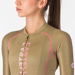 CASTELLI Cyklistický dres s krátkym rukávom - UNLIMITED 2 W - hnedá
