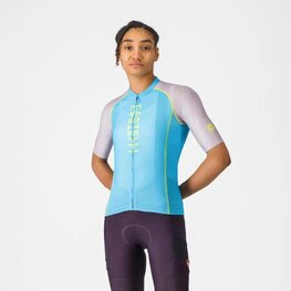 CASTELLI Cyklistický dres s krátkym rukávom - UNLIMITED 2 W - modrá