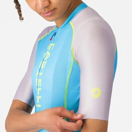 CASTELLI Cyklistický dres s krátkym rukávom - UNLIMITED 2 W - modrá