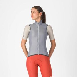 CASTELLI Cyklistická vesta - ARIA 2 W - strieborná