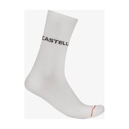 CASTELLI Cyklistické ponožky klasické - CASUAL - biela