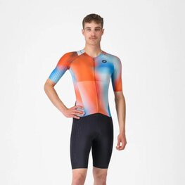 CASTELLI Cyklistická kombinéza - SANREMO 3 - červená/modrá/viacfarebná