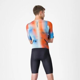 CASTELLI Cyklistická kombinéza - SANREMO 3 - červená/modrá/viacfarebná