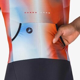 CASTELLI Cyklistická kombinéza - SANREMO 3 - červená/modrá/viacfarebná