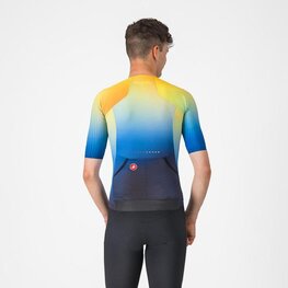 CASTELLI Cyklistický dres s krátkym rukávom - FREE SPEED 3 RACE TOP - modrá/žltá