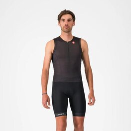 CASTELLI Cyklistický dres bez rukávov - FREE SPEED 3 TOP - čierna