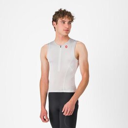 CASTELLI Cyklistický dres bez rukávov - FREE SPEED 3 TOP - biela