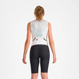 CASTELLI Cyklistická kombinéza - SANREMO 3 - biela/strieborná