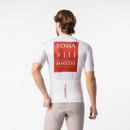 CASTELLI Cyklistický dres s krátkym rukávom - GIRO109 ROME - biela/červená