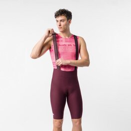 CASTELLI Cyklistické nohavice krátke s trakmi - GIRO TROFEO 2 - bordová