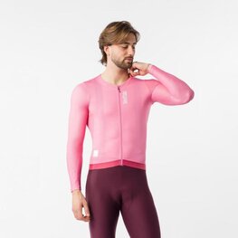 CASTELLI Cyklistický dres s dlhým rukávom letný - GIRO109 CORRETTO LS - ružová