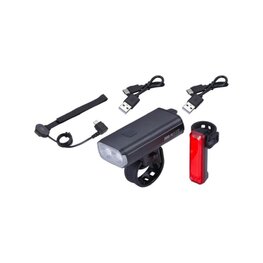 BBB set svetiel - STRIKEDUO 1600 COMBO - čierna