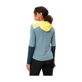 VAUDE Cyklistický dres s dlhým rukávom zimný - TREMALDO - svetlo modrá/modrá/žltá