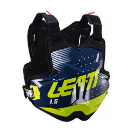 LEATT chránič na chrbát a hrudník - CHEST PROTECTOR 1.5 TORQUE - čierna/modrá/žltá