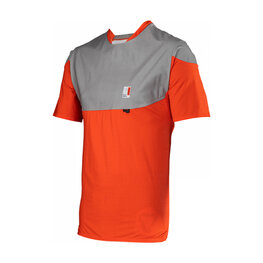 LEATT Cyklistický dres s krátkym rukávom - MTB ALLMOUNTAIN 3.0 - červená/šedá