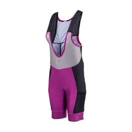 LEATT Cyklistické nohavice krátke s trakmi - BIB MTB ENDURANCE 5.0 W - fialová