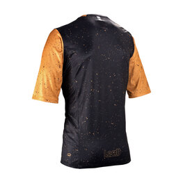 LEATT Cyklistický dres s krátkym rukávom - MTB ENDURO 3.0 - čierna/hnedá