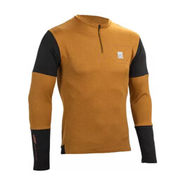 LEATT Cyklistický dres s dlhým rukávom zimný - MTB TRAIL 4.0 - hnedá