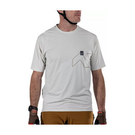 LEATT Cyklistický dres s krátkym rukávom - MTB TRAIL 1.0 X-FLOW - šedá