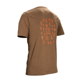 LEATT Cyklistické tričko s krátkym rukávom - CORE - hnedá