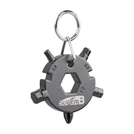 SUPER B prívesok na kľúče - KEYCHAIN TB-FD08 - šedá