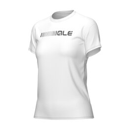 ALÉ Cyklistické tričko s krátkym rukávom - T-SHIRT - biela