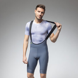 ALÉ Cyklistické nohavice krátke s trakmi - MAGIC COLOUR PR-E - šedá