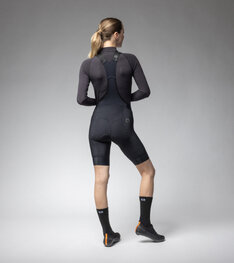 ALÉ Cyklistické nohavice krátke s trakmi - PR-E MAGIC COLOUR - čierna