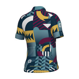 ALÉ Cyklistický dres s krátkym rukávom - KID GAMES - fialová/tyrkysová/žltá