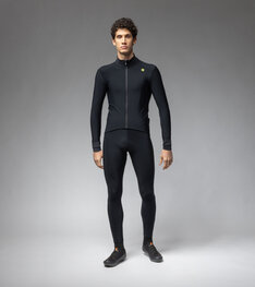 ALÉ Cyklistický dres s dlhým rukávom zimný - KLIMATIK K-IDRO - čierna