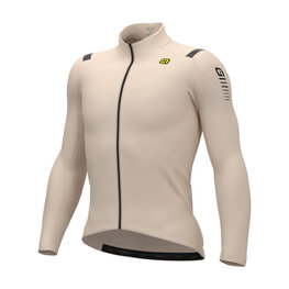 ALÉ Cyklistický dres s dlhým rukávom zimný - WARM RACE - ivory