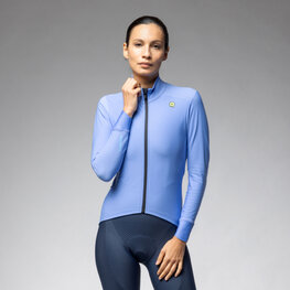 ALÉ Cyklistický dres s dlhým rukávom zimný - KLIMATIK K-IDRO - svetlo modrá