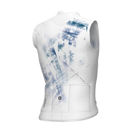 ALÉ Cyklistický dres bez rukávov - MIRROR PR-E - biela/modrá