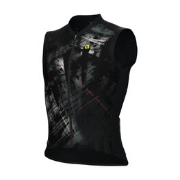 ALÉ Cyklistický dres bez rukávov - MIRROR PR-E - čierna/šedá