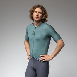 ALÉ Cyklistický dres s krátkym rukávom - COLOR BLOCK OFF ROAD - zelená