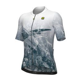 ALÉ Cyklistický dres s krátkym rukávom - QUARTZ PR-E - biela/zelená