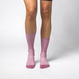 ALÉ Cyklistické ponožky klasické - SAUVAGE - červená/biela