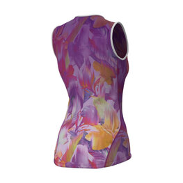 ALÉ Cyklistické tričko bez rukávov - LILIUM INTIMO - fialová/červená/oranžová