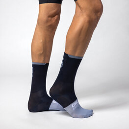 ALÉ Cyklistické ponožky klasické - SLIDE - čierna/modrá