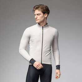 ALÉ Cyklistická vetruodolná bunda - PRAGMA FONDO 3.0 - biela/čierna