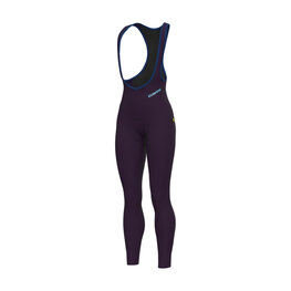 ALÉ Cyklistické nohavice dlhé s trakmi - KLIMATIK K-ATMO 3.0 - bordová