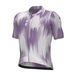 ALÉ Cyklistický dres s krátkym rukávom - PR-E ARGON - biela/fialová