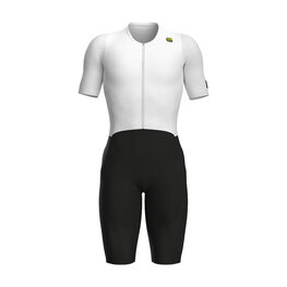 ALÉ Cyklistická kombinéza - R-EV1 EAGLE - biela/čierna