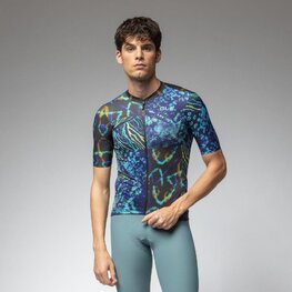 ALÉ Cyklistický dres s krátkym rukávom - PRAGMA CARAIBI - čierna/viacfarebná