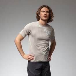 ALÉ Cyklistický dres s krátkym rukávom - OFF ROAD RUGGED 2.0 - béžová