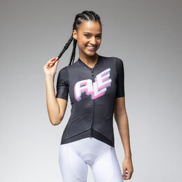 ALÉ Cyklistický dres s krátkym rukávom - SAUVAGE 2.0 PR-E - čierna