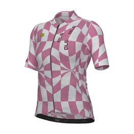 ALÉ Cyklistický dres s krátkym rukávom - MULTIVERSO 2.0 PR-E - biela/červená