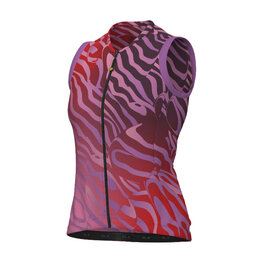 ALÉ Cyklistický dres bez rukávov - PRAGMA SURFACE PR-E - ružová/červená