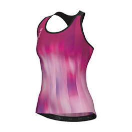 ALÉ Cyklistický dres bez rukávov - PRAGMA CRAZY - červená