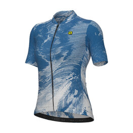 ALÉ Cyklistický dres s krátkym rukávom - PR-E FAN - modrá/biela